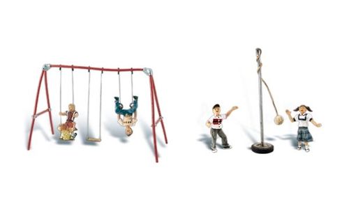 H0 Woodland Scenics A1943 Figuren-Set Kinder auf Spielplatz