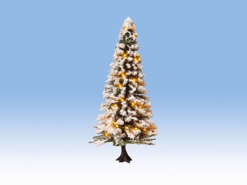 Noch H0/TT 22130 Beleuchteter Weihnachtsbaum Wintertanne 12 cm