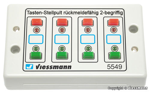 Viessmann 5549 Universal-Tasten-Stellpult, rückmeldefähig