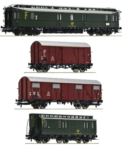 Roco H0 76036 Postzug-Wagenset 4-teilig DB Ep. III